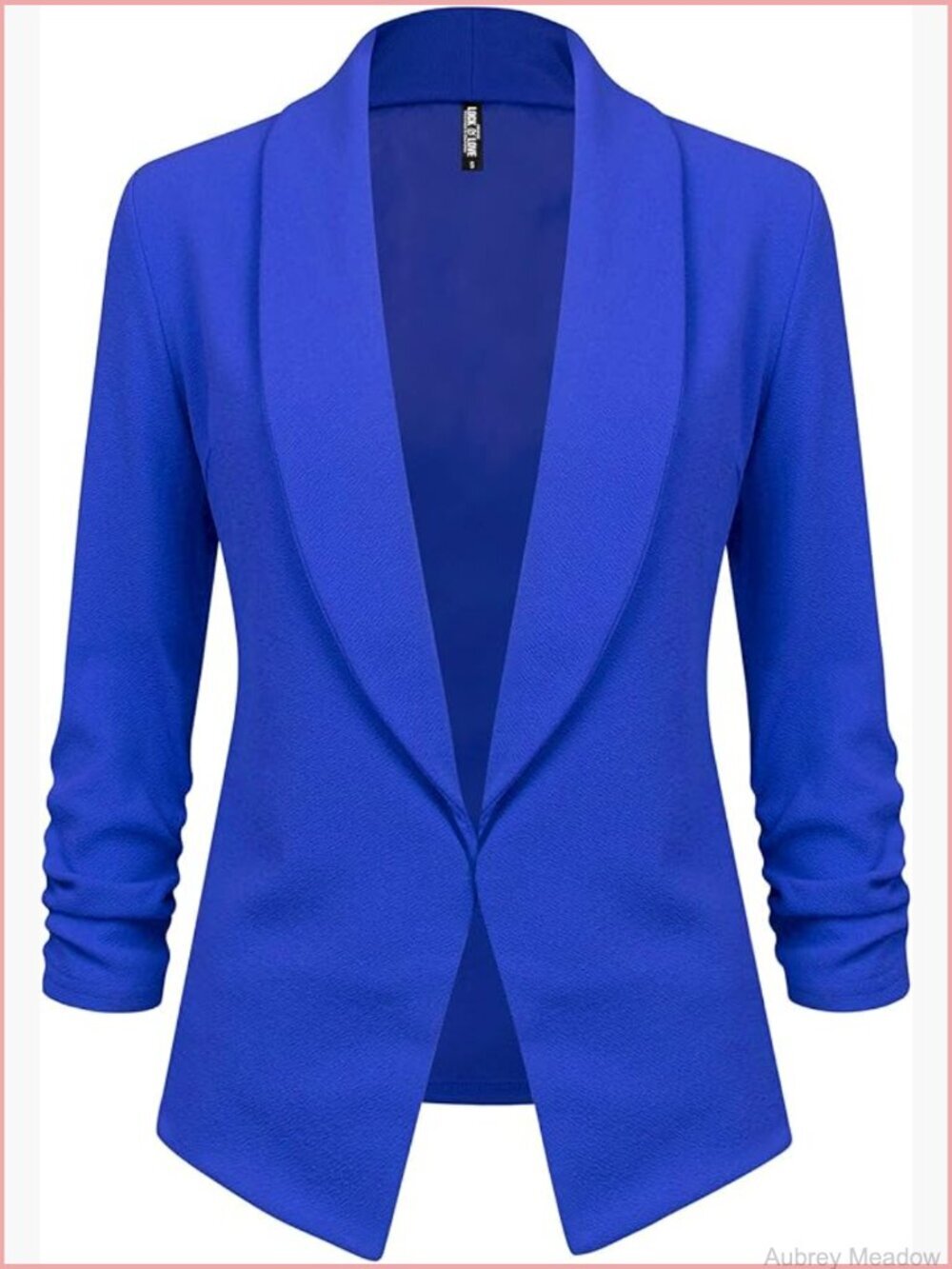 Women's 3/4 Sleeve Open Front Blazer Cardigan Jacket Work Office